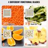 Commercial French Fry Cutter with 4 Replacement Blades, 1/4â€³ & 3/8â€³ Blade Easy Dicer Chopper, 6-wedge Slicer & 6-wedge Apple Corer