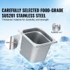 6 Pack Hotel Pans, 1/6 Size Anti-Jam Steam Pan, 0.8mm Thick Stainless Steel Restaurant Steam Table Pan, 6-Inch Deep Commercial Table Pan