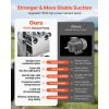 Electric Cow Milking Machine, 6.6 Gal / 25 L 304 Stainless Steel Bucket, Food-Grade Teat Cups and Silicone Hose, Strong Suction, Vacuum Pulsation