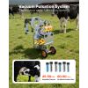 Electric Cow Milking Machine, 6.6 Gal / 25 L 304 Stainless Steel Bucket, Food-Grade Teat Cups and Silicone Hose, Strong Suction, Vacuum Pulsation