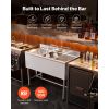 3 Compartment Sink, 18-Gauge 304 Stainless Steel, 10" x 14" x 10" Bowl Size