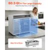 Electric Hot Box Food Warmer, 4-Tier Commercial Warming Cabinet with Water Tray, Double-Door and Adjustable Shelves